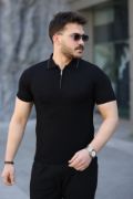Erkek Viskon Kumaş Polo Yaka Desenli Tişört resmi